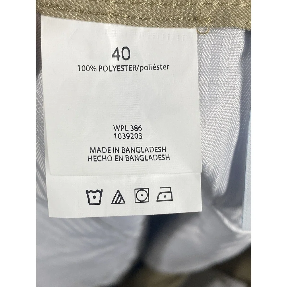 Haggar Mens Big & Tall Cool 18 Pro Shorts in Khaki Size‎ 40W